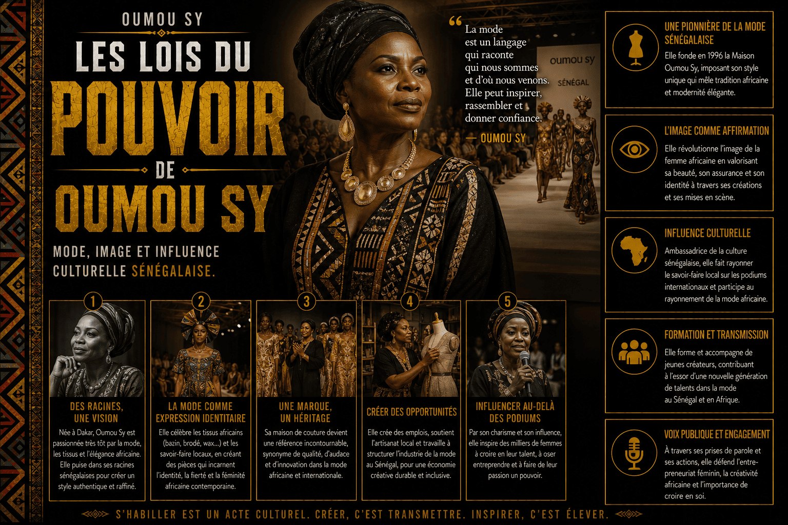 Oumou Sy lors d’un défilé