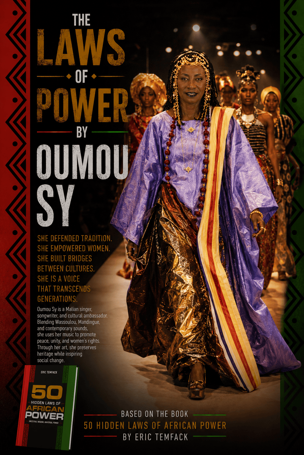 Oumou Sy during a fashion show