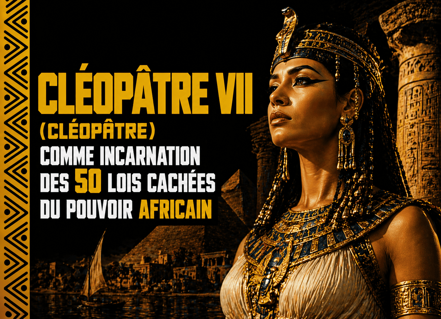 CLÉOPÂTRE VII — INCARNATION DES 50 LOIS CACHÉES DU POUVOIR AFRICAIN